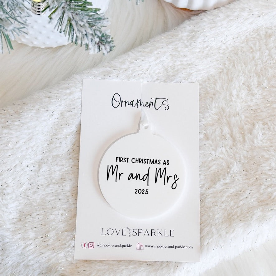 Custom Order - First Christmas as Mr & Mrs 2026