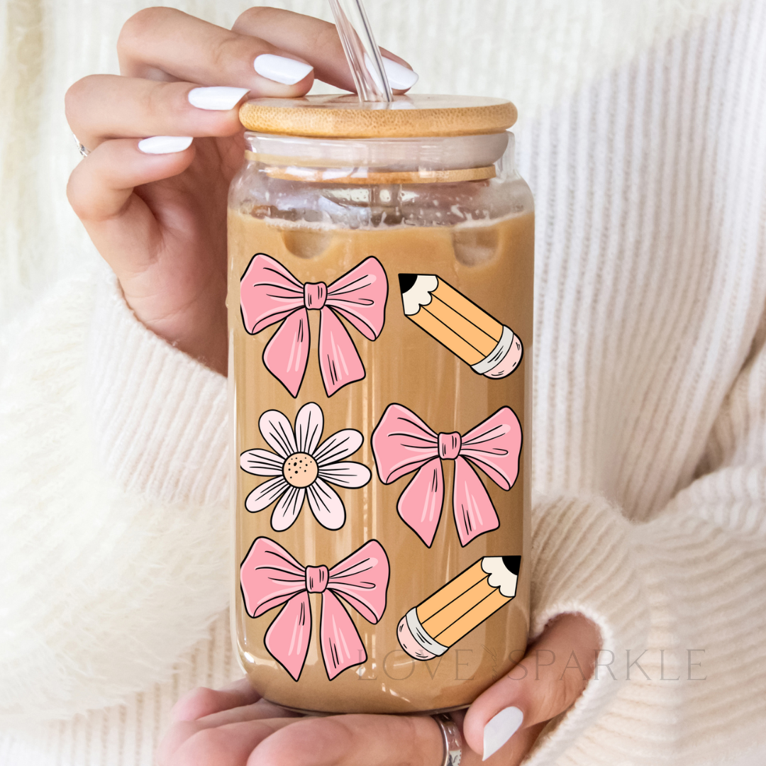 Teacher Pencils & Bows Cup