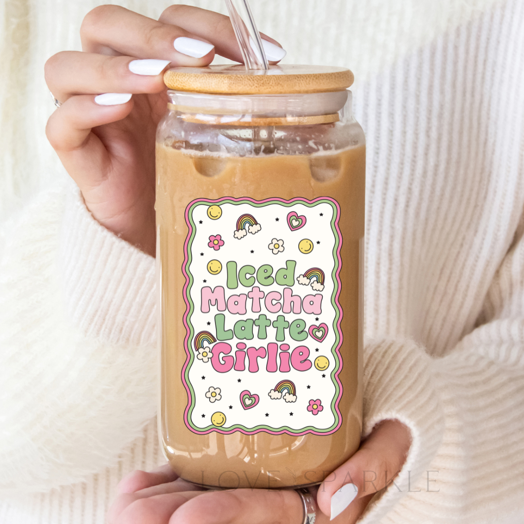 Iced Matcha Latte Girlie Cup