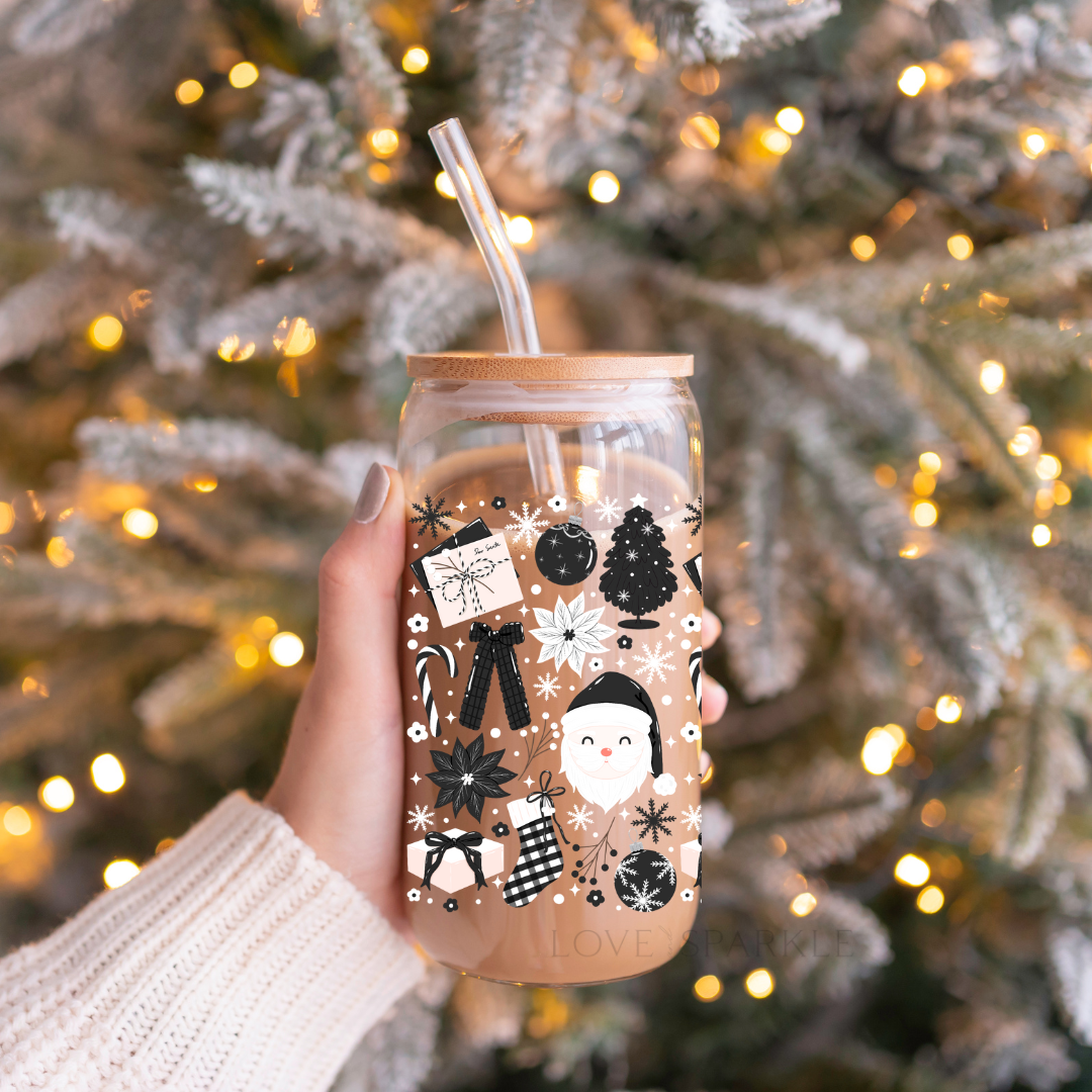 Black and White Christmas Cup