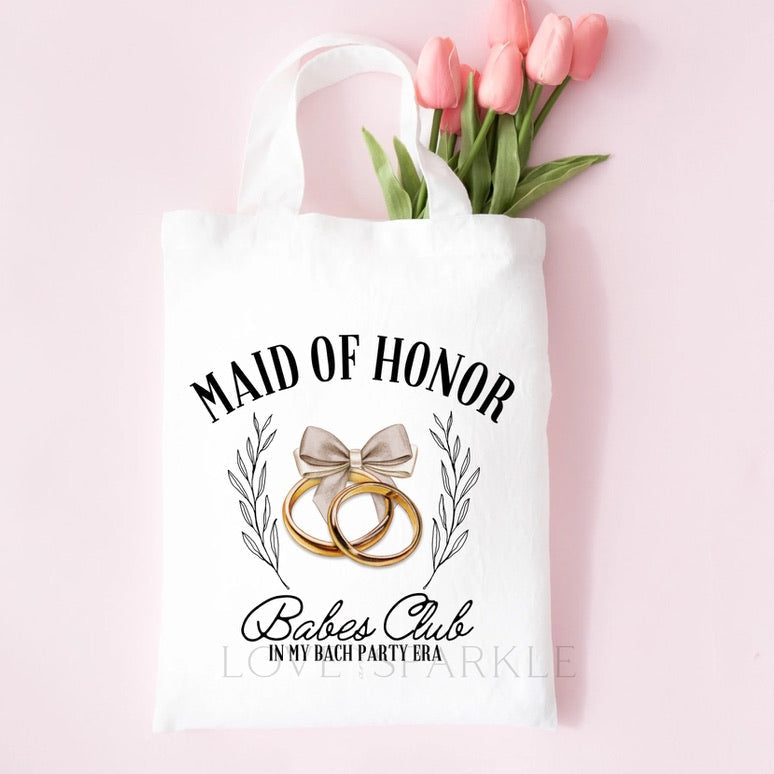 Maid of Honor Social Club Tote Bag