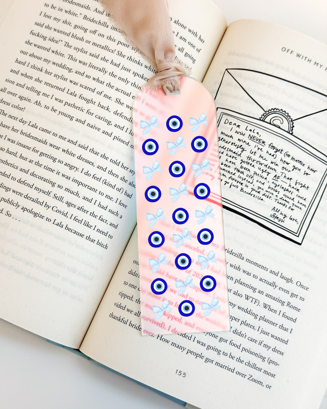 Coquette Evil Eye Bookmark