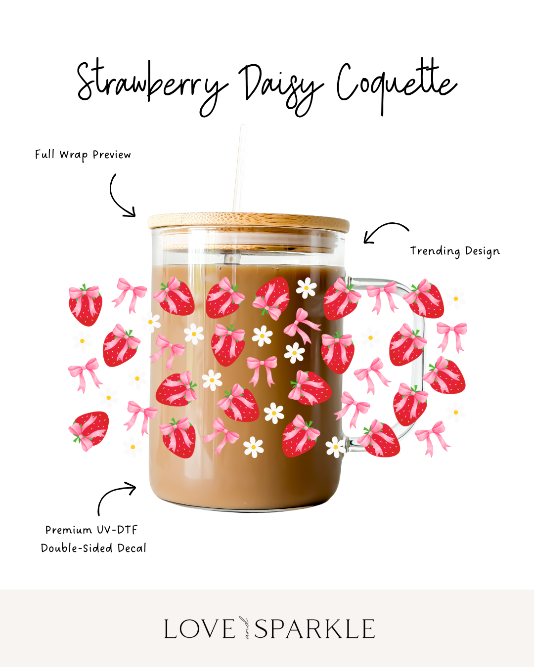 Strawberry Daisy Coquette Cup