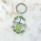 Hot Girls Sip Matcha Keychain