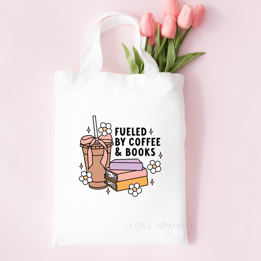 Fueled by Iced Coffee and Books Tote Bag