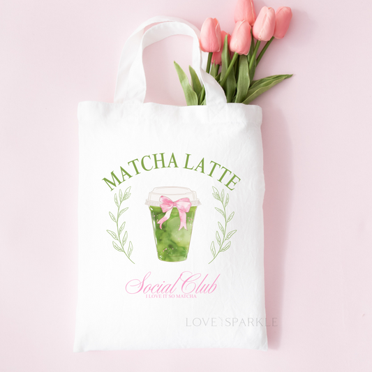 Matcha Latte Social Cub Tote Bag
