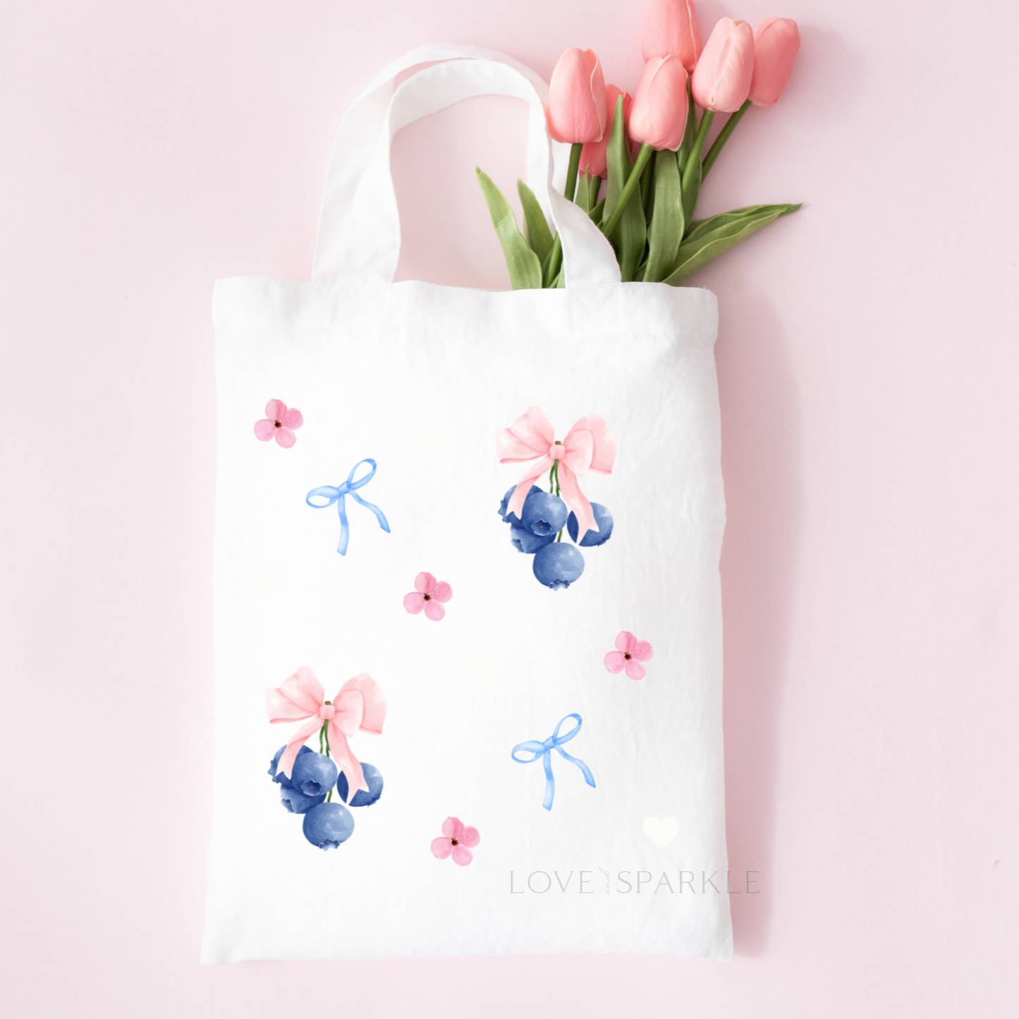 Blueberry Coquette Tote Bag
