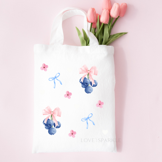 Blueberry Coquette Tote Bag
