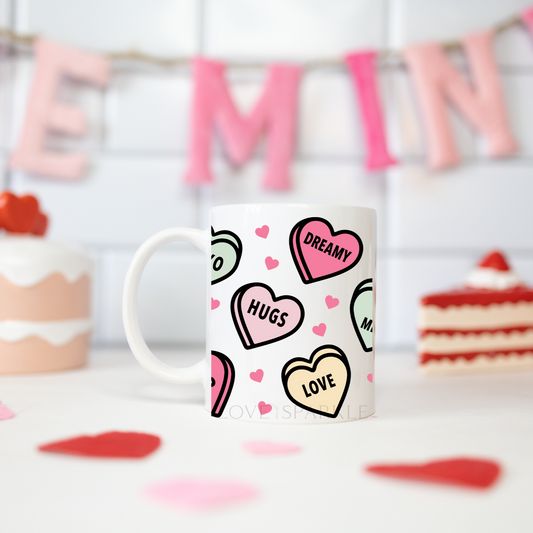 Valentine's Day Conversation Hearts Mug
