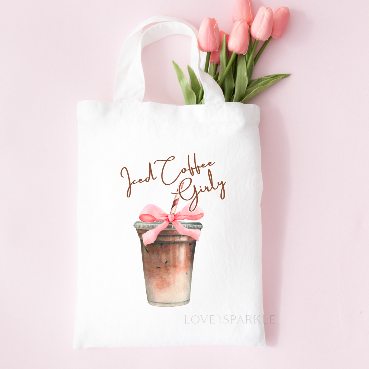 Iced Coffee Girly Tote Bag