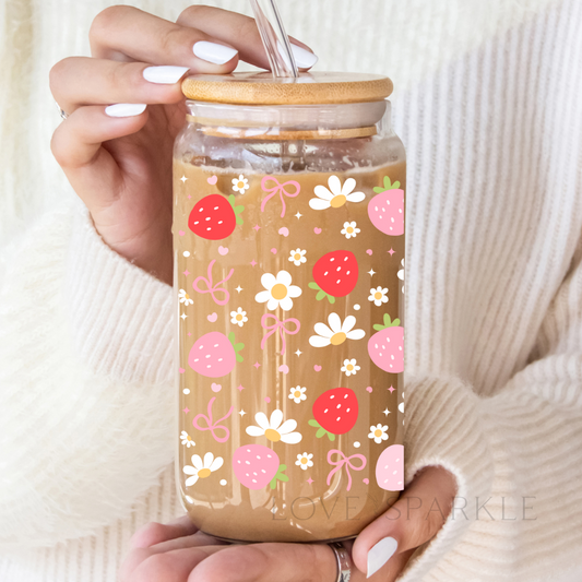 Strawberries & Daisies Cup