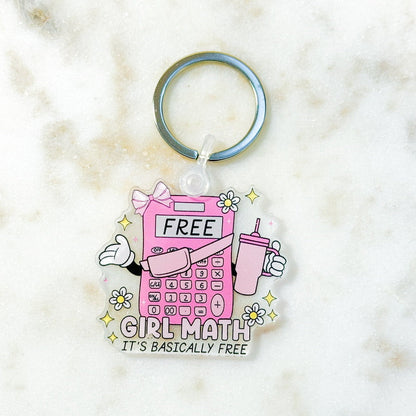Girl Math Keychain