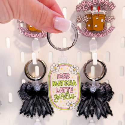 Iced Matcha Latte Girlie Keychain