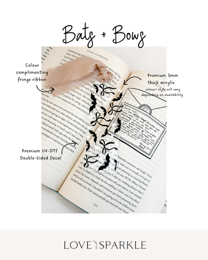 Bats + Bows Bookmark