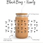 Black Bows + Hearts Cup