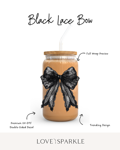 Black Lace Bow Cup
