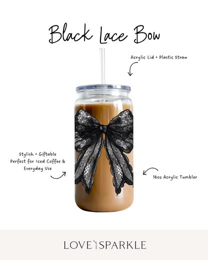 Black Lace Bow Cup