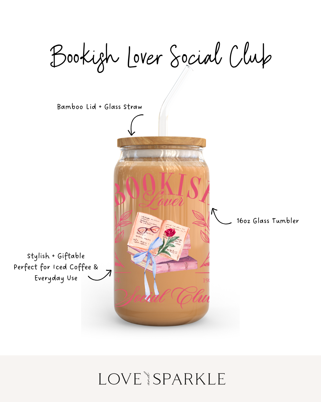 Bookish Lover Social Club Cup
