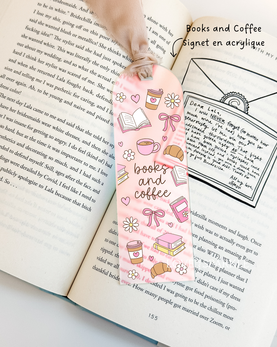 Books and Coffee Bookmark