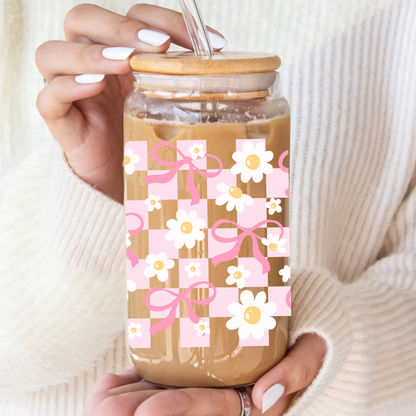Checkered Coquette Daisies Cup