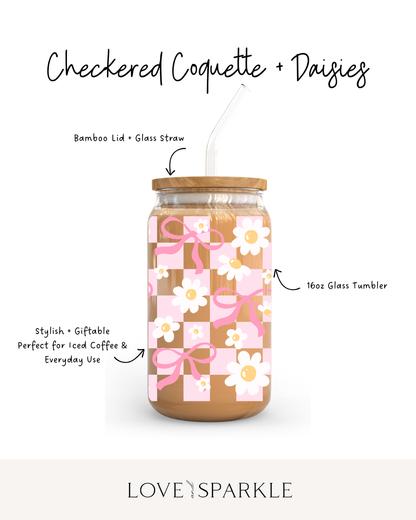 Checkered Coquette Daisies Cup