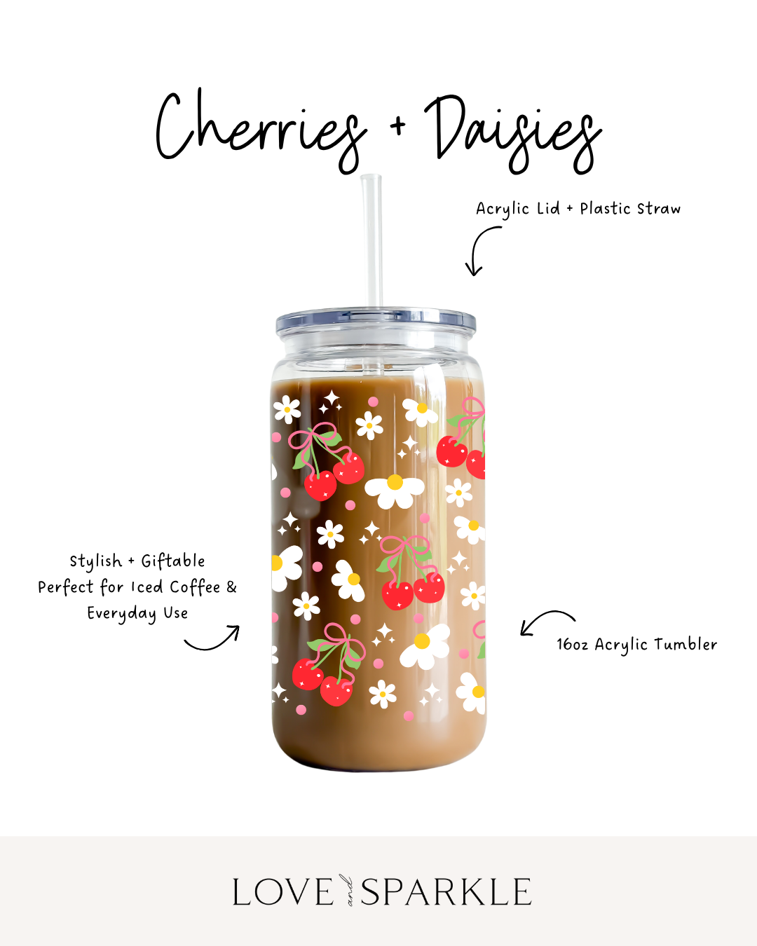 Cherries + Daisies Cup