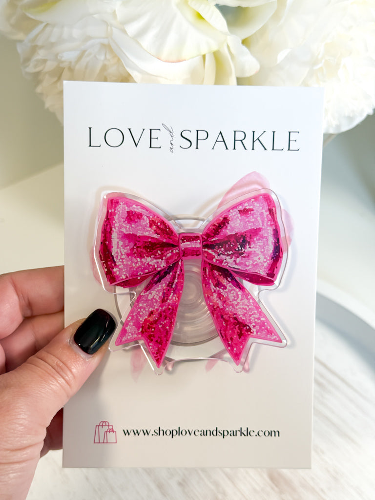 Sequin Bow Magsafe Grip