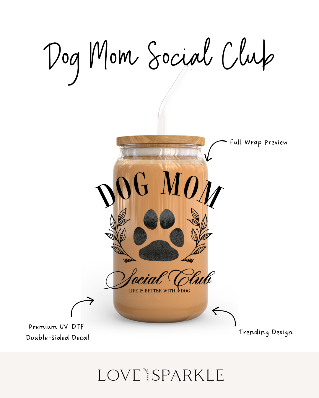 Dog Mom Social Club Cup
