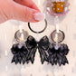 Black Lace Bow Keychain