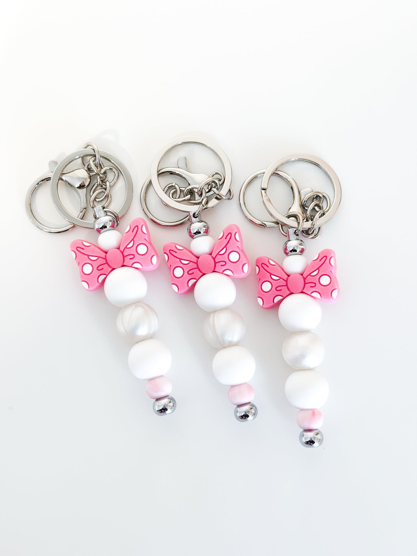 Polka Dot Bow Keychain