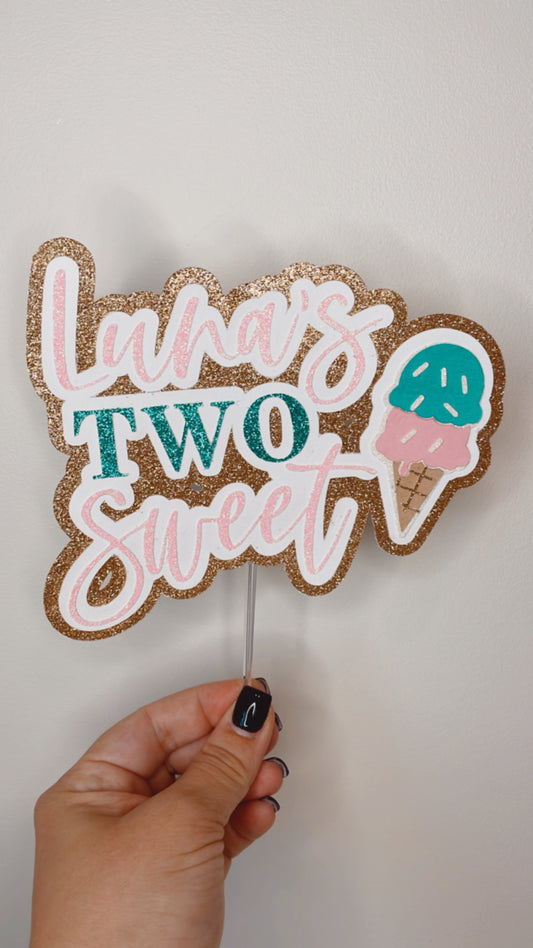 Two Sweet Cake Topper