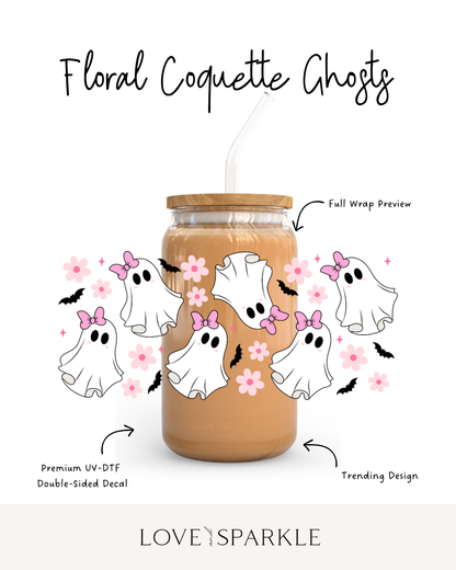 Floral Coquette Ghosts Cup