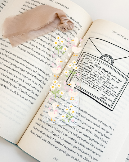 Floral Silly Goose Bookmark