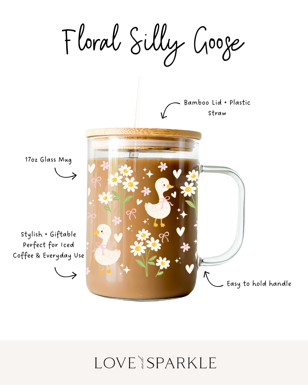 Floral Silly Goose Cup