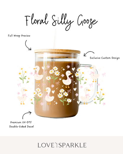 Floral Silly Goose Cup