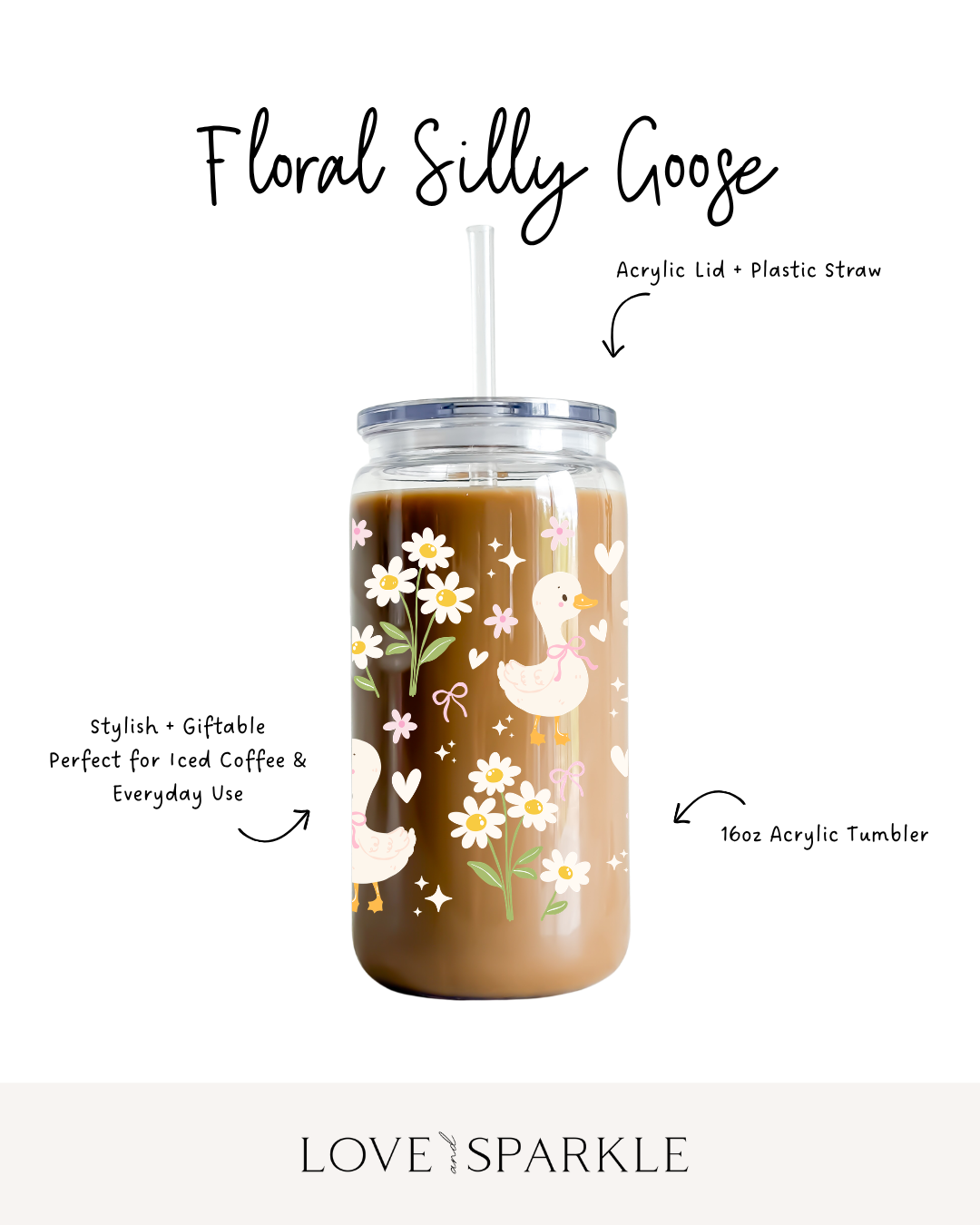 Floral Silly Goose Cup