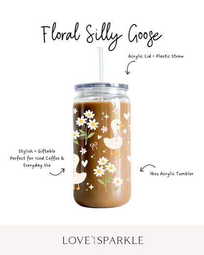 Floral Silly Goose Cup