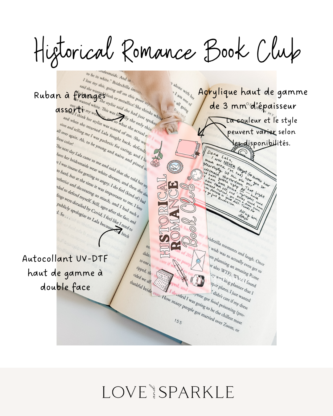 Historical Romance Book Club Bookmark