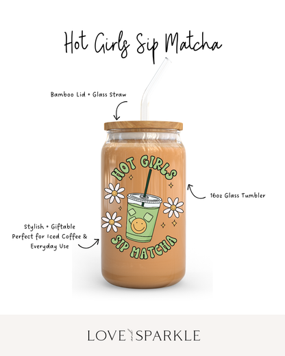 Hot Girls Sip Matcha Cup