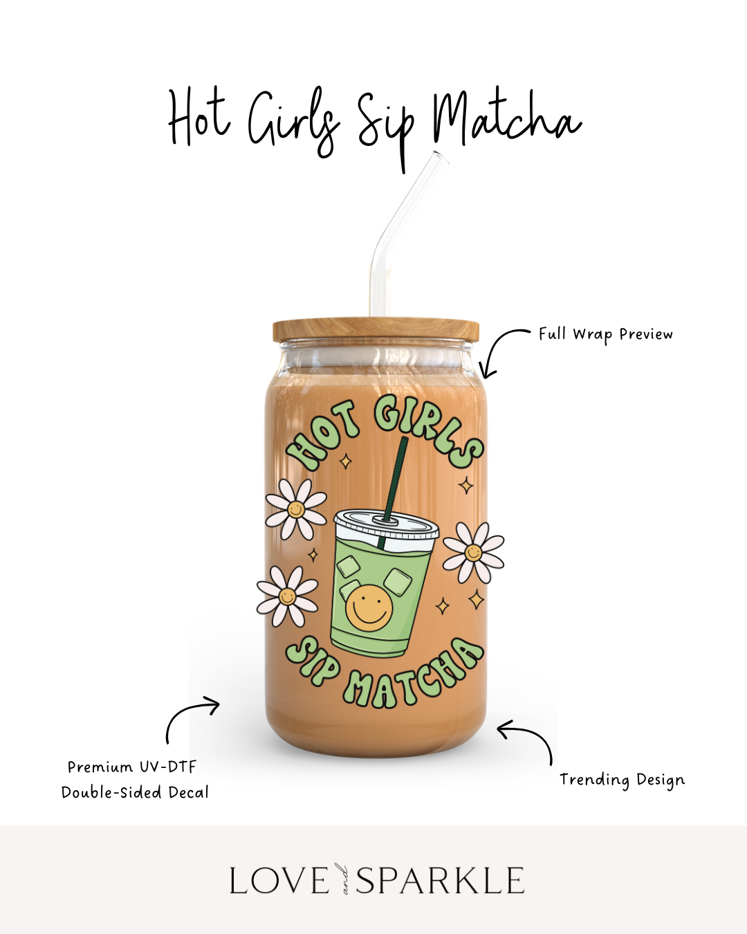 Hot Girls Sip Matcha Cup