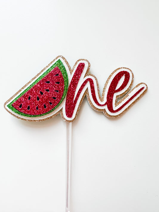 One in a Melon Cake Topper