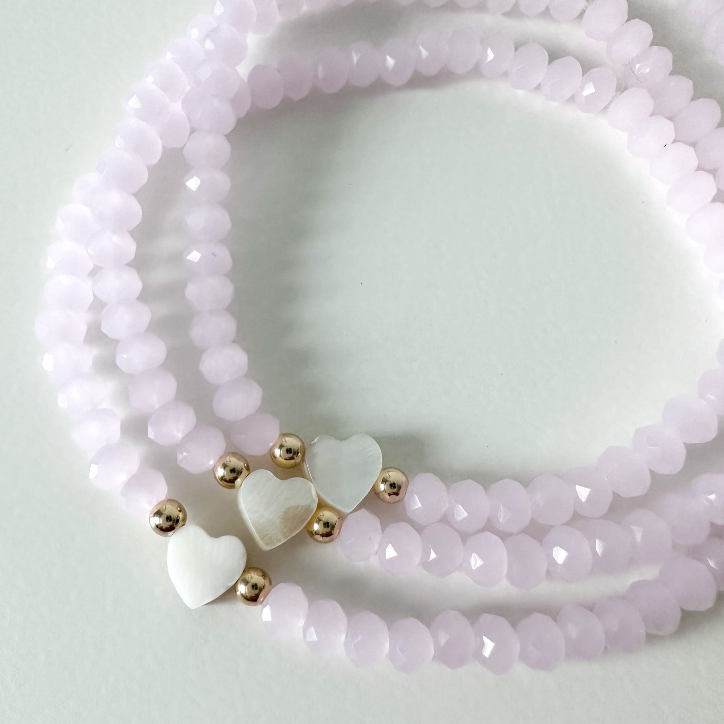 Mother of Pearl Heart Stack