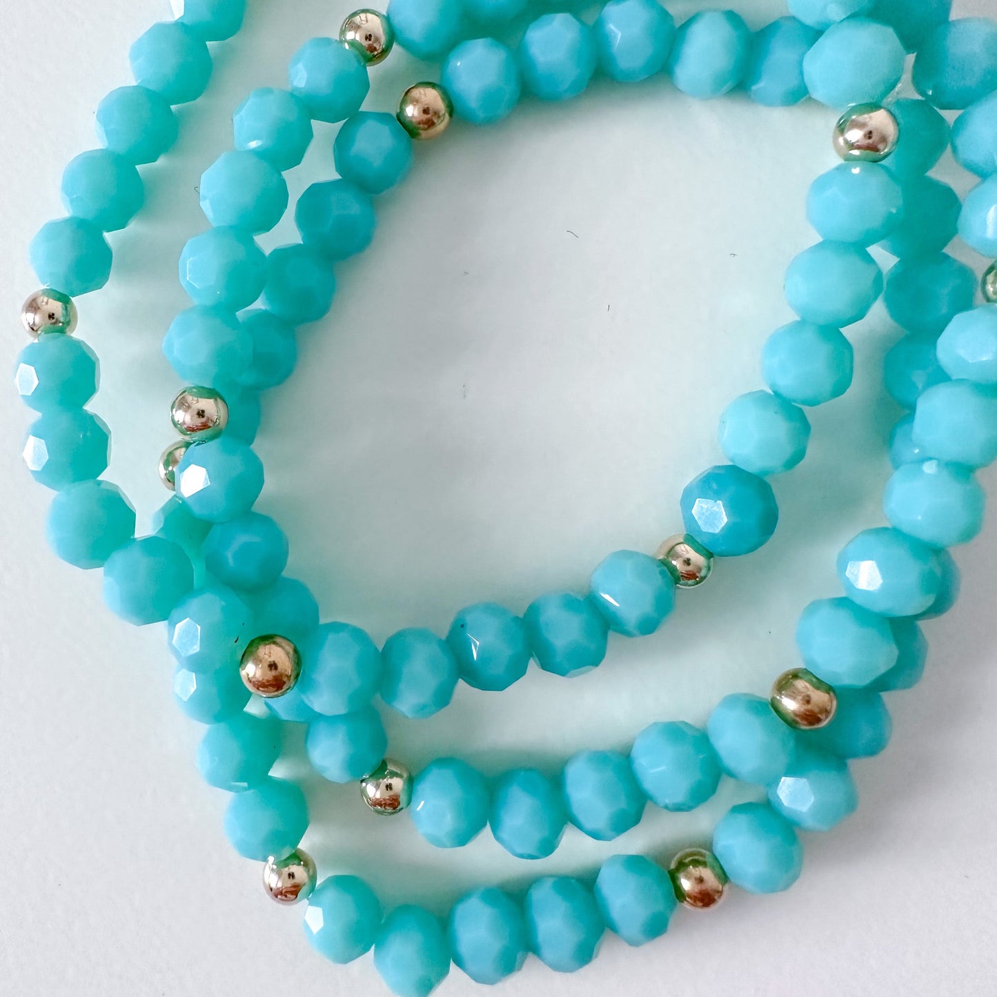 Mint Beaded Stack