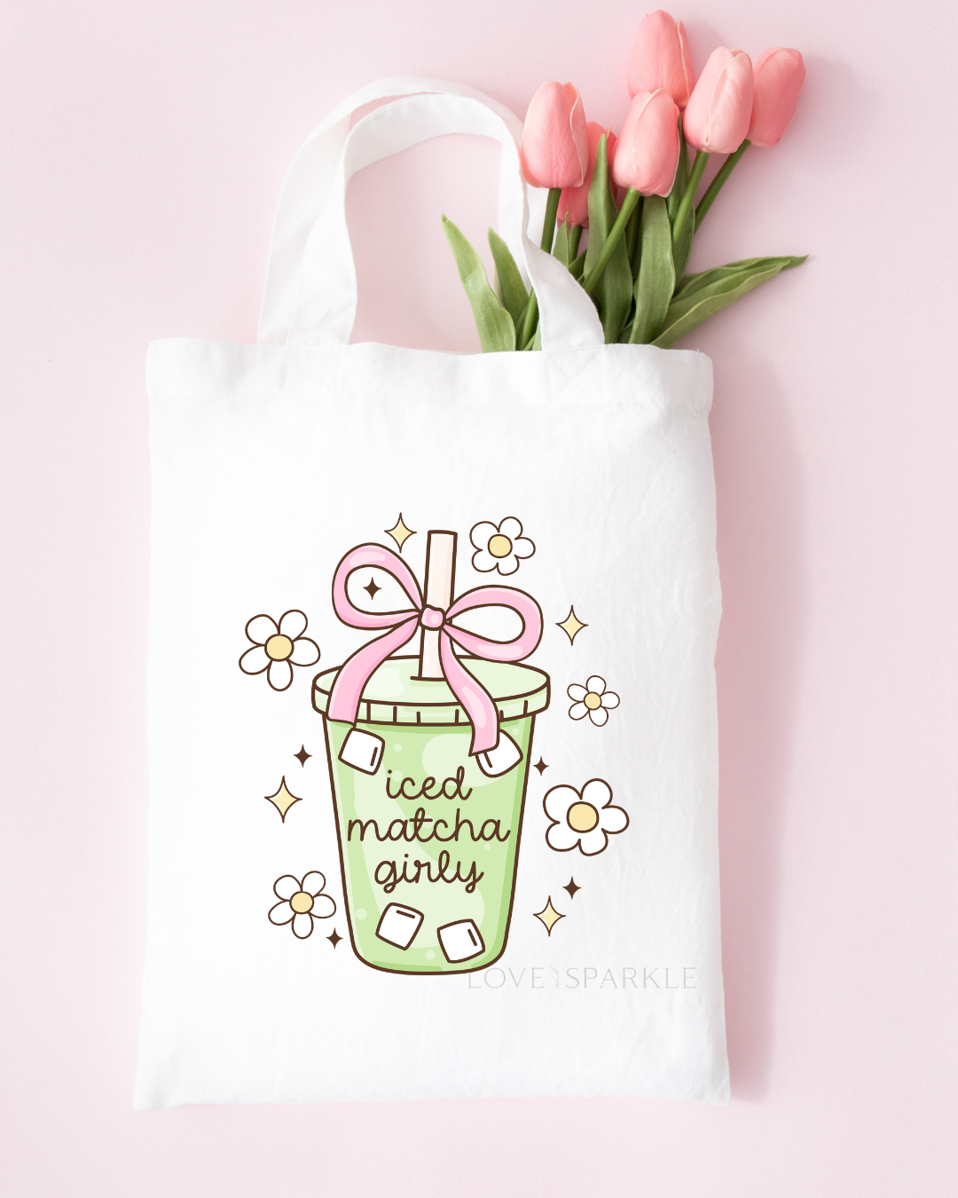 Iced Matcha Girly Tote Bag