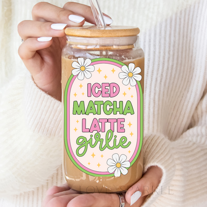 Iced Matcha Latte Girlie Cup