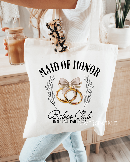Maid of Honor Social Club Tote Bag