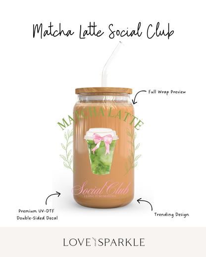 Matcha Latte Social Club Cup