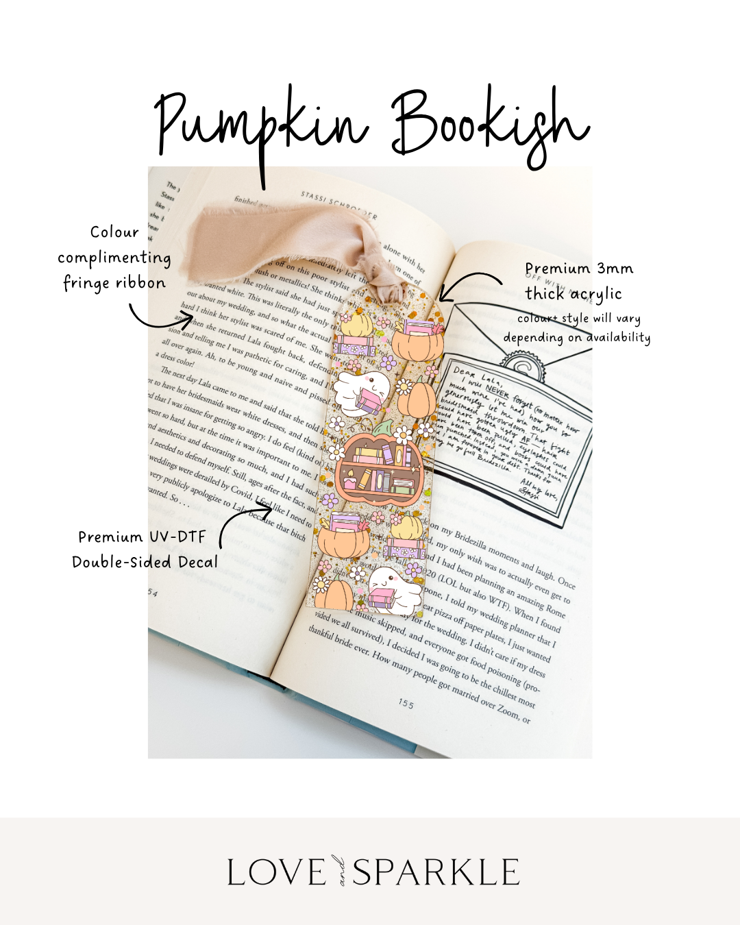 Pumpkin Bookish Bookmark