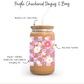 Purple Checkered Daisies + Bows Cup