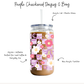 Purple Checkered Daisies + Bows Cup
